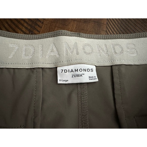 7 Diamonds Zuma Shorts Mens Size XL Gray Nylon Spandex Blend Casual Golf #GG13-5 - Picture 7 of 11